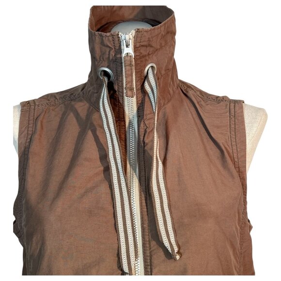 Columbia Vest Womens Omni-Shade Brown Size Small Full Zip Up Drawstrings Hiking - Picture 8 of 9